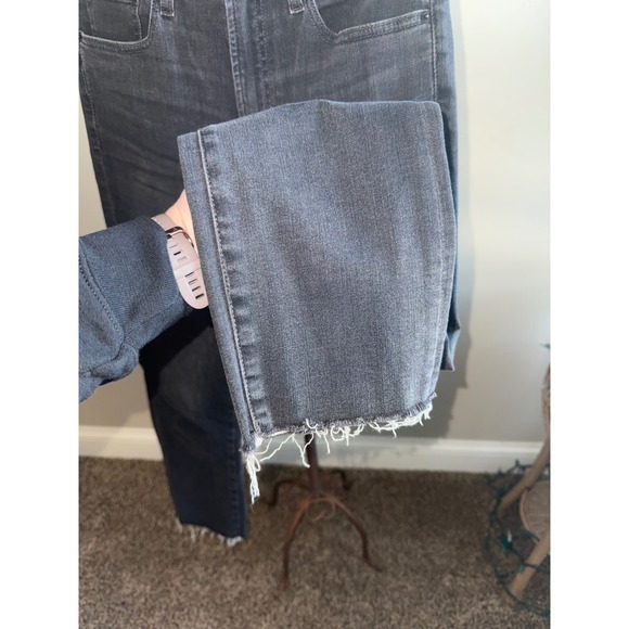 EDWIN Women's Black High Rise Straight Leg Raw Hem Denim Jeans - Picture 3 of 9